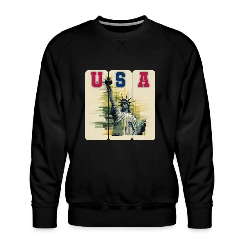 Art illustration of the Statue of Liberty - Men's Premium Sweatshirt