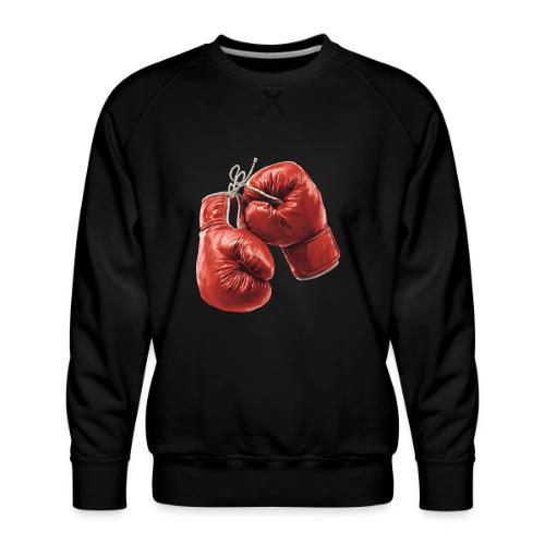 Boxing: Hanging Gloves Icon - Men's Premium Sweatshirt