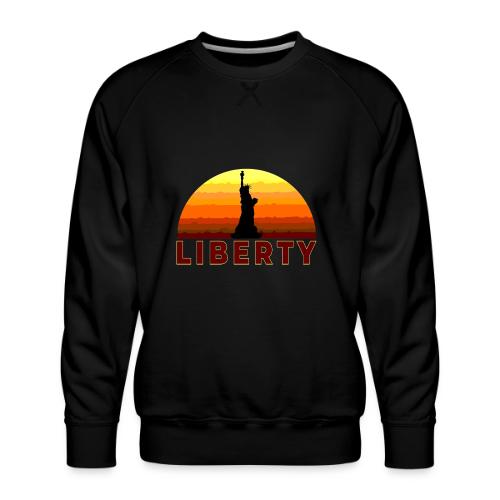 USA: Sunset Liberty Bold - Men's Premium Sweatshirt