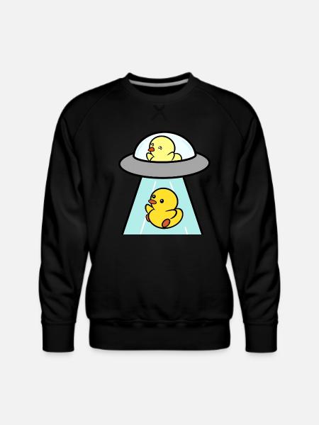 UFO - Duckie and Duck - Men's Premium Sweatshirt - black