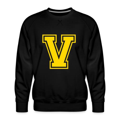 Letter V – Capital Athletic Alphabet Monogram - Men's Premium Sweatshirt