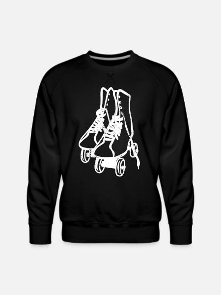 Retro Roller Skates - Men's Premium Sweatshirt - black