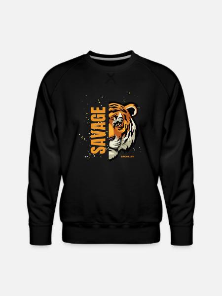 tiger - Men's Premium Sweatshirt - black