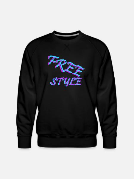 “FREE STYLE” – CHIC T-SHIRTS - Men's Premium Sweatshirt - black