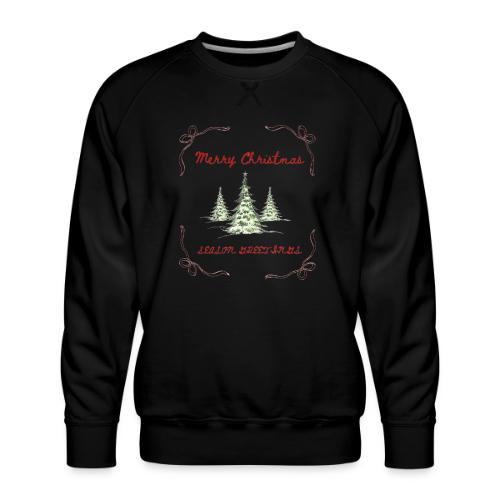 Beautiful Green Christmas Tree Graphic - Men's Premium Sweatshirt