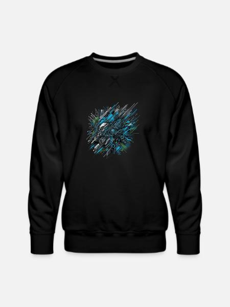 Neural Network Velocity - Men's Premium Sweatshirt - black