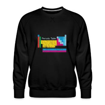 Retro Periodic Table Of Elements - Men's Premium Sweatshirt - black - Front