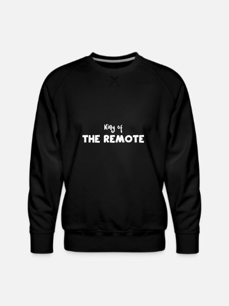 King of the Remote - Dad - Men's Premium Sweatshirt - black