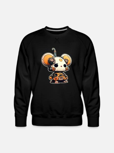 Mouse Robot - Men's Premium Sweatshirt - black