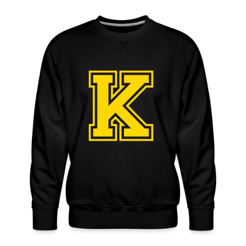 Letter k – Capital Athletic Alphabet Monogram - Men's Premium Sweatshirt