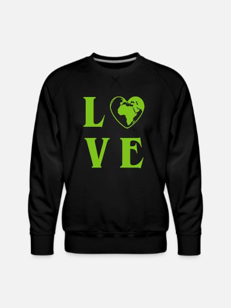 Love Planet Earth - Men's Premium Sweatshirt - black