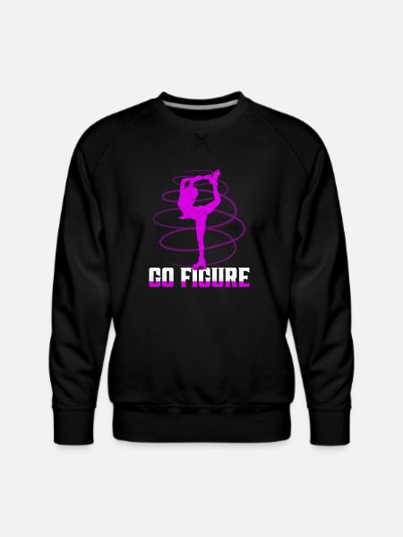 Go Figure Skater Ice Skating - Men's Premium Sweatshirt - black