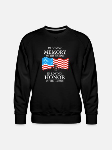 911 in loving memory - Men's Premium Sweatshirt - black