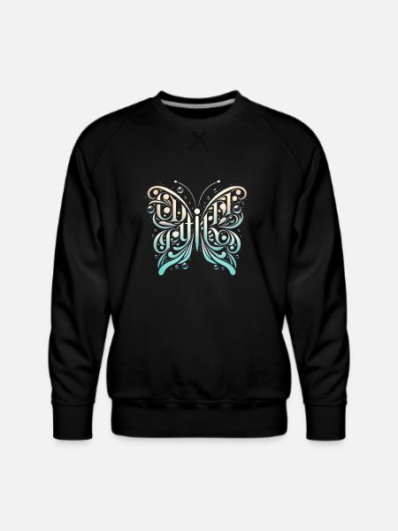 Flowing Elegance - Men's Premium Sweatshirt - black
