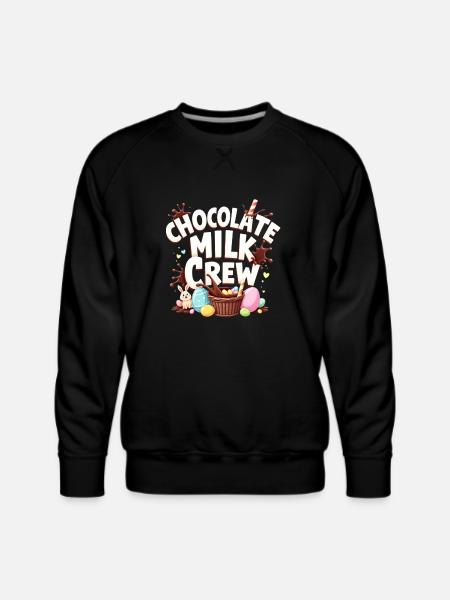 CHOCOLATE MILK CREW - Men's Premium Sweatshirt - black