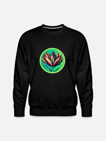 Blooming Microphone - Men's Premium Sweatshirt - black