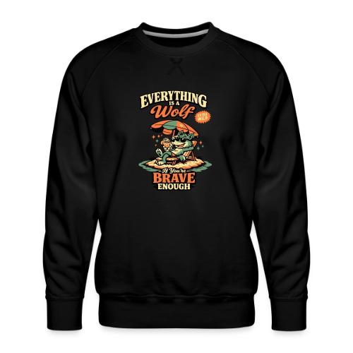 Everything Is A Wolf – Retro Chill - Men's Premium Sweatshirt