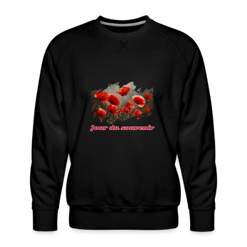 Remembrance Day with Poppies - Men's Premium Sweatshirt
