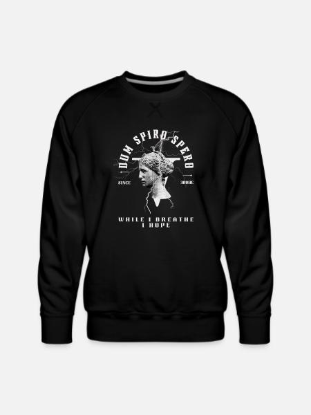 Latin Quote Dum Spiro Spero - Men's Premium Sweatshirt - black