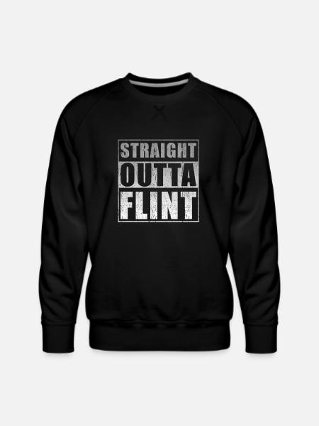 Straight Outta Flint - Men's Premium Sweatshirt - black