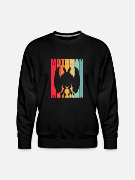 Retro Mothman - Men's Premium Sweatshirt - black
