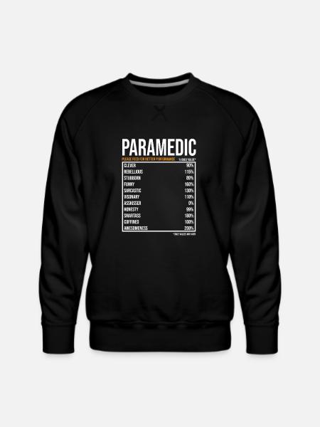 Paramedic Daily Value funny Paramedic - Men's Premium Sweatshirt - black