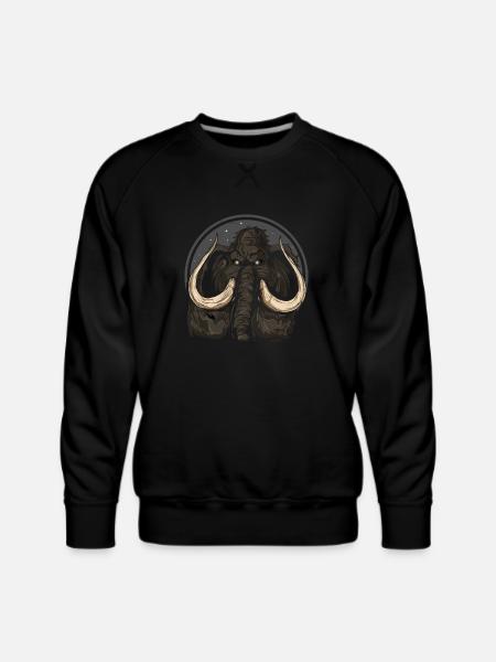 Prehistoric Animal Mammoth - Men's Premium Sweatshirt - black