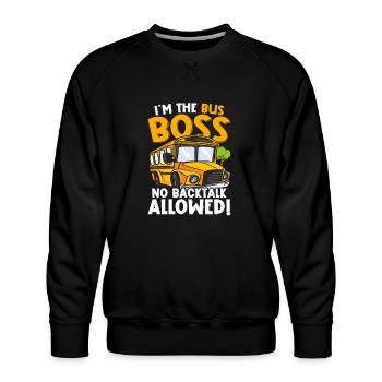School Bus Monitor Bus Driver - Men's Premium Sweatshirt - black - Front