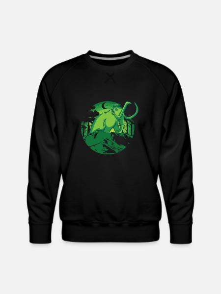 Mammoth Prehistoric Animal - Men's Premium Sweatshirt - black