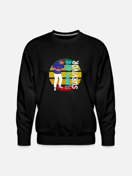 Tummy Ache Survivor - Men's Premium Sweatshirt - black