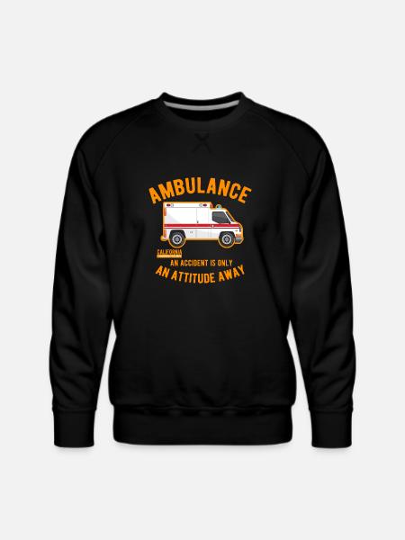 Ambulance Emergency Rescue - Men's Premium Sweatshirt - black