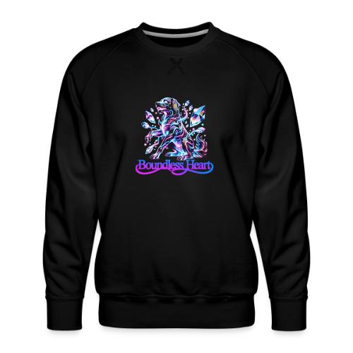 Boundless Heart Neon Galaxy Dog Shirt - Men's Premium Sweatshirt