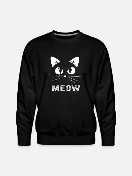 funny cat - Men's Premium Sweatshirt - black