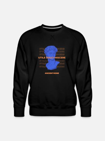Latin Quote Roman Art - Men's Premium Sweatshirt - black