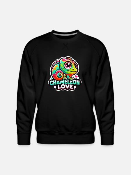 Chameleon Love - Chameleon Lover - Men's Premium Sweatshirt - black
