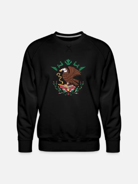 Mexican Eagle Aztec Style - Men's Premium Sweatshirt - black