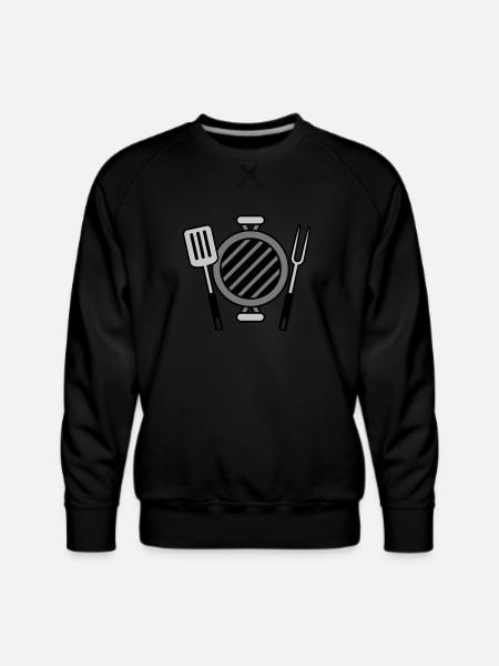 BBQ grill master charcoal - Men's Premium Sweatshirt - black