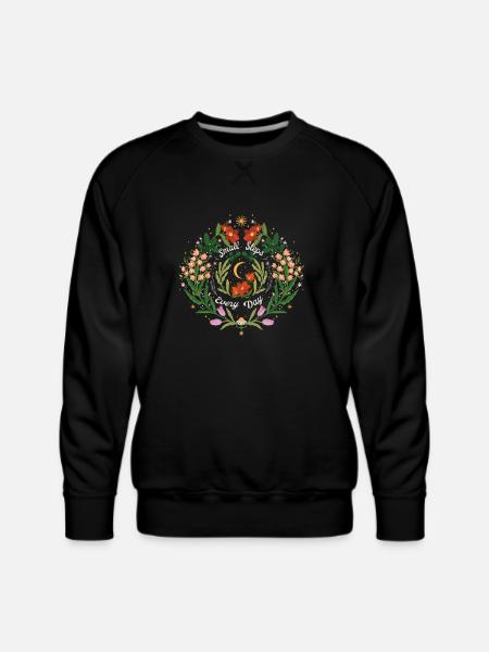 Magical garden in moonlight - Men's Premium Sweatshirt - black