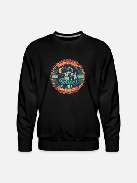 Lunar Astronaut Moon Astronaut - Men's Premium Sweatshirt - black