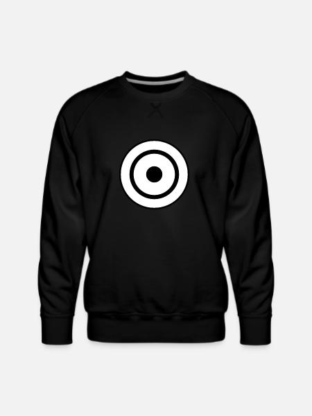 Black and White Bullseye - Men's Premium Sweatshirt - black