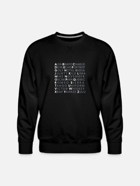 NATO Phonetic Alphabet - Men's Premium Sweatshirt - black