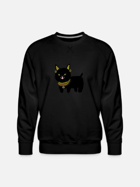 The Guardian Cat - Men's Premium Sweatshirt - black