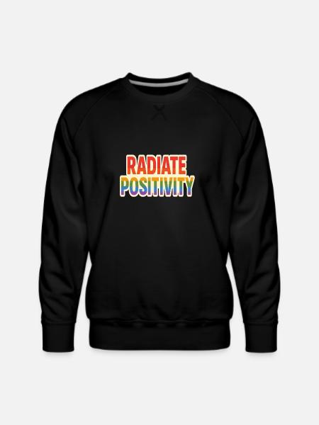 Radiate Positivity - Men's Premium Sweatshirt - black