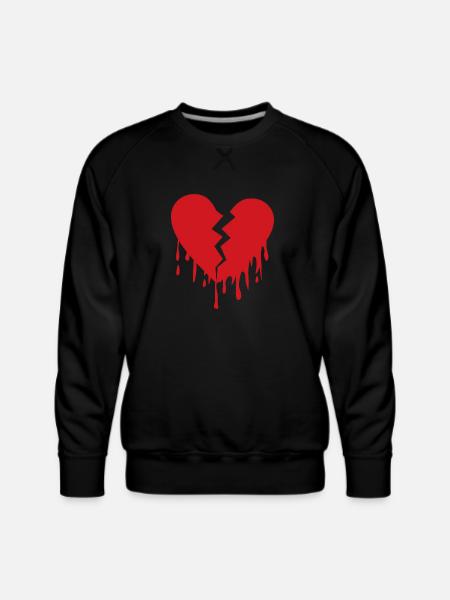 Broken heart - Men's Premium Sweatshirt - black