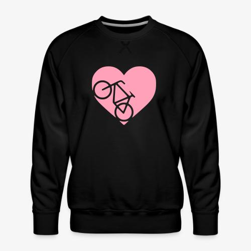 heart_bicycle_cutout - Men's Premium Sweatshirt