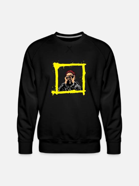 Looking Away - Men's Premium Sweatshirt - black