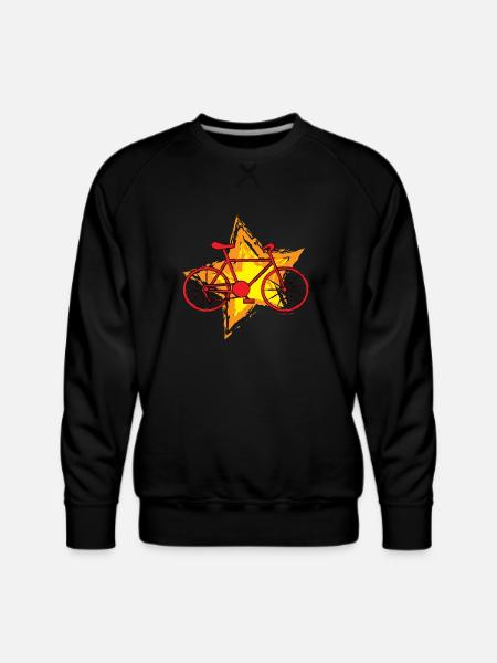 Red Bike Star - Men's Premium Sweatshirt - black