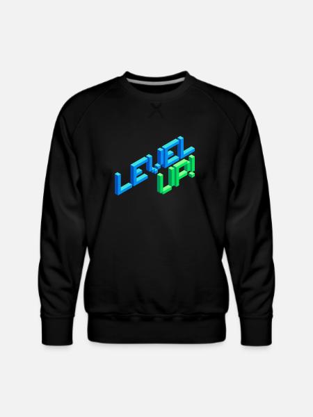 Level Up - Men's Premium Sweatshirt - black