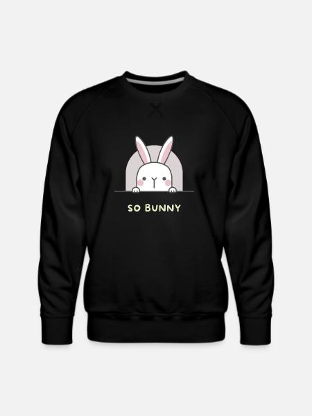 So Bunny So Funny - Men's Premium Sweatshirt - black