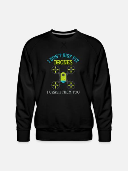 Drones Funny Drone - Men's Premium Sweatshirt - black